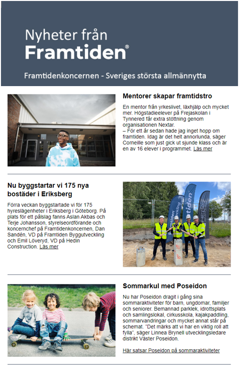 exempel nyhetsbrev framtiden nyhetsnotiser