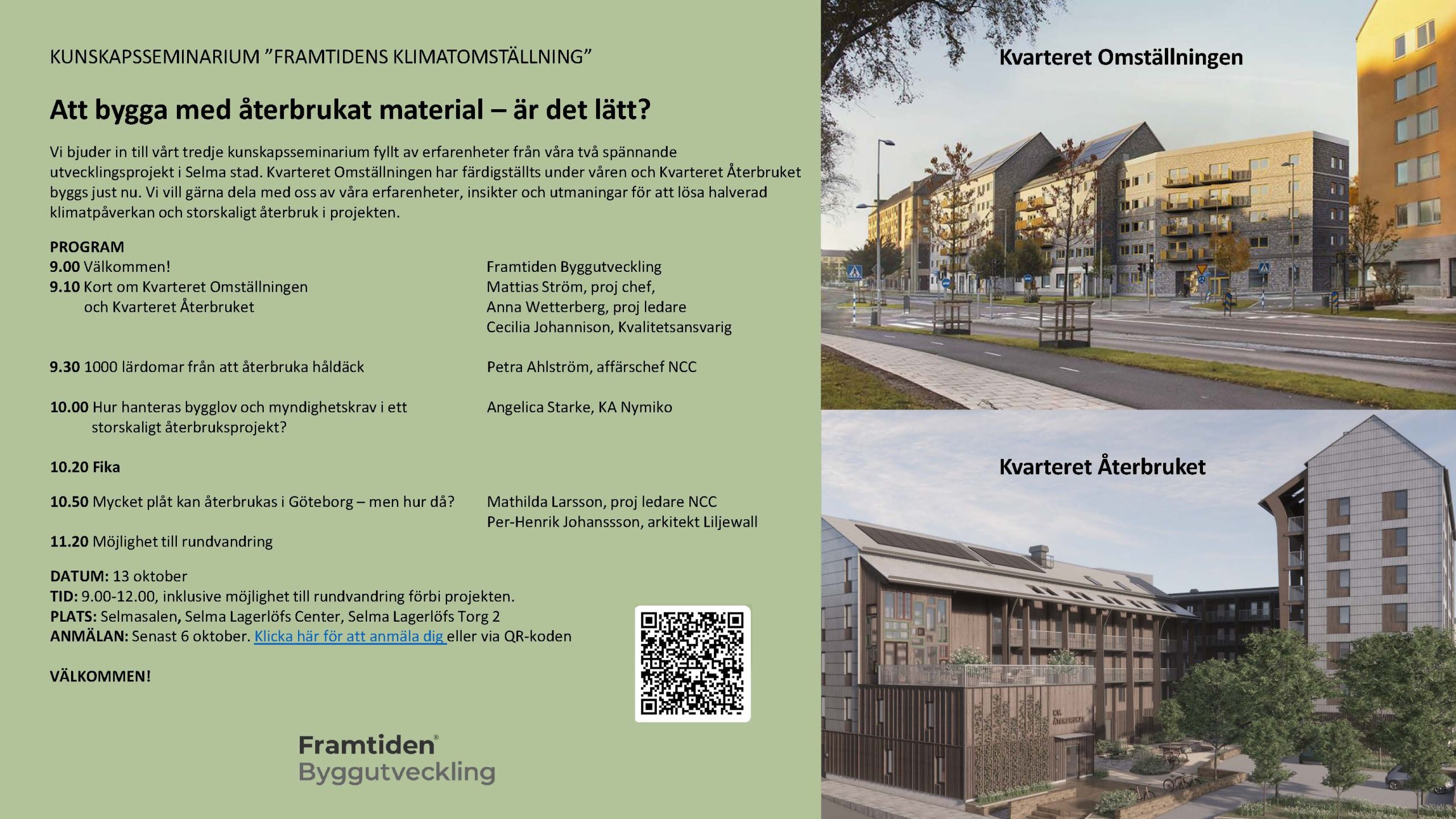 inbjudan till kunskapsseminarium 13 oktober 2025.