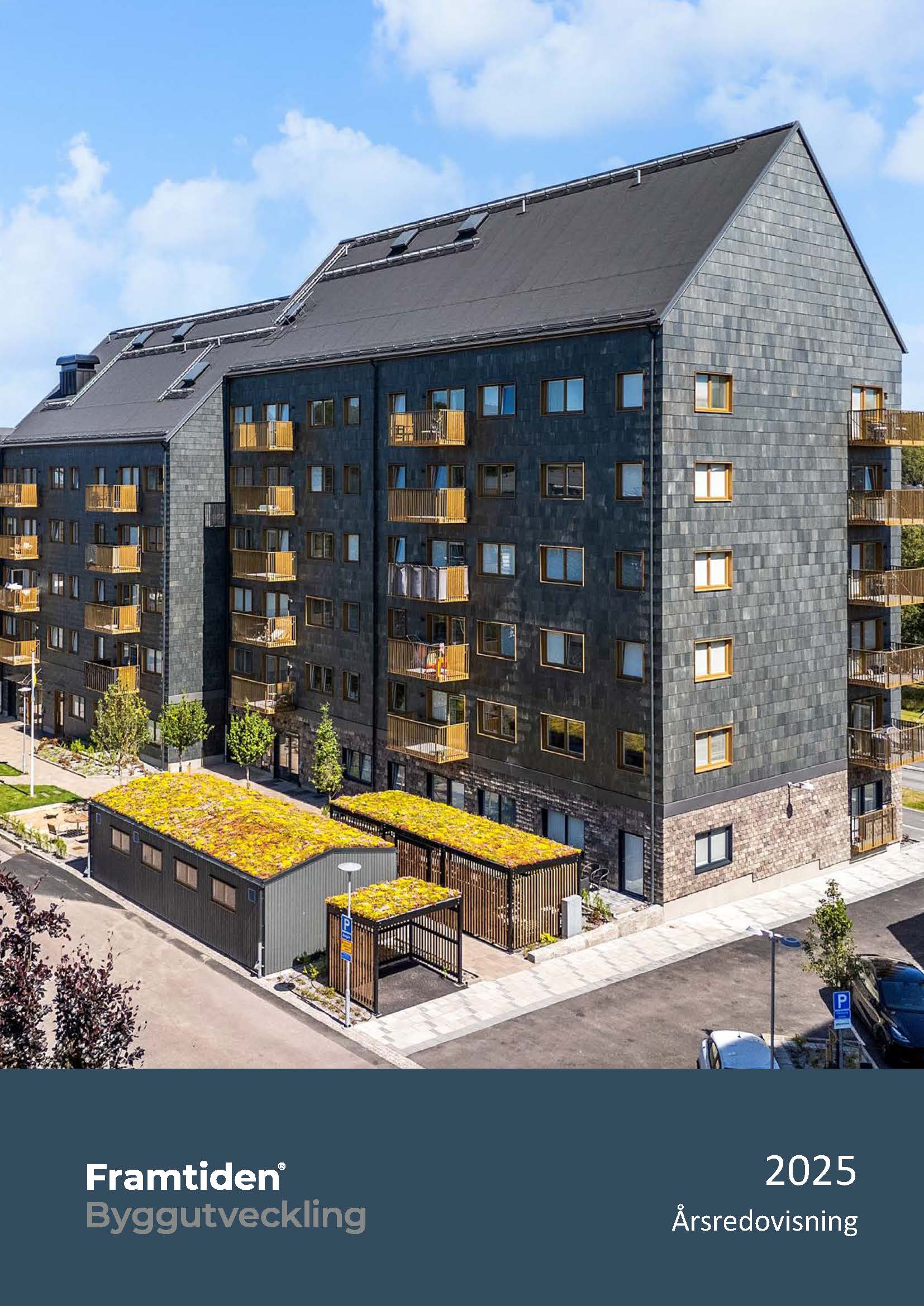 försättssida årsredovisning hus himmel gata